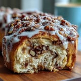 Soft spiced hot cross buns with citrus glaze, dotted with dried fruit and a shiny orange-lemon finish.