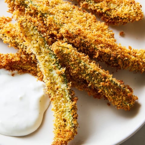 These crunchy fried pickles are perfectly golden; imagine the satisfying sound of the first bite!