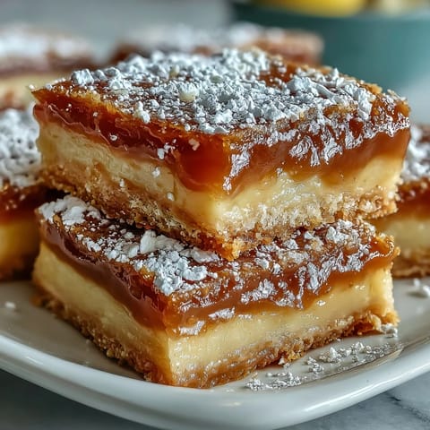 Sweet guava paste swirls between a buttery crust and a bright lemon Earl Grey tea, guava, and lemon bars filling. 
