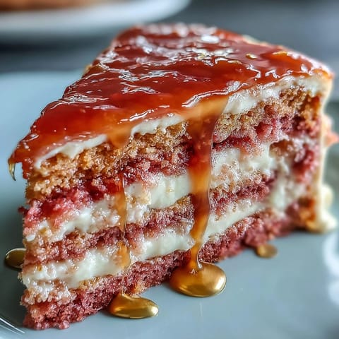 This beautiful Rosé Velvet Cake features a glistening edible gold drip design.