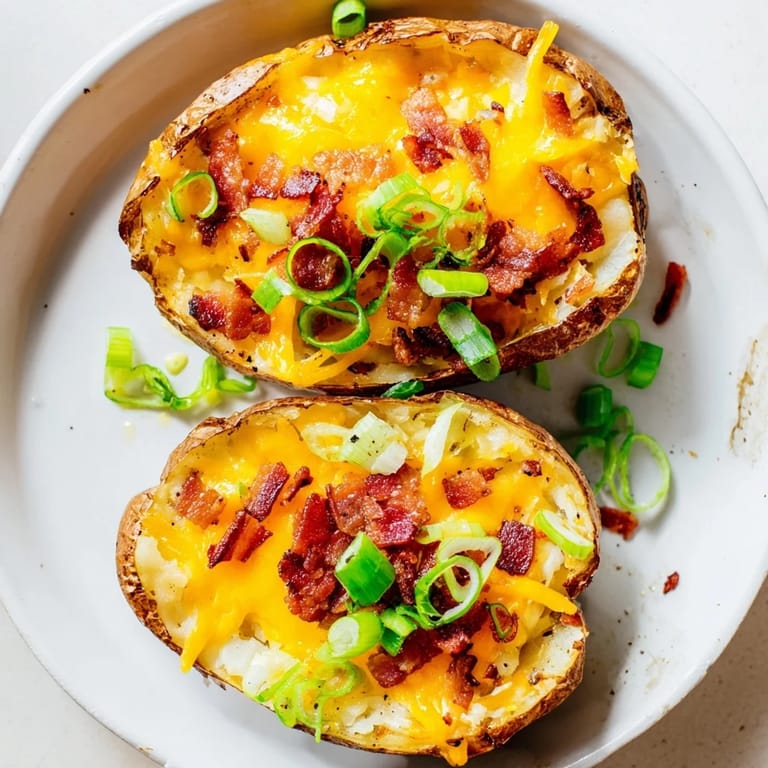 Warm Potato Skins, a classic appetizer, with a cheesy, savory filling and crispy potato crust.