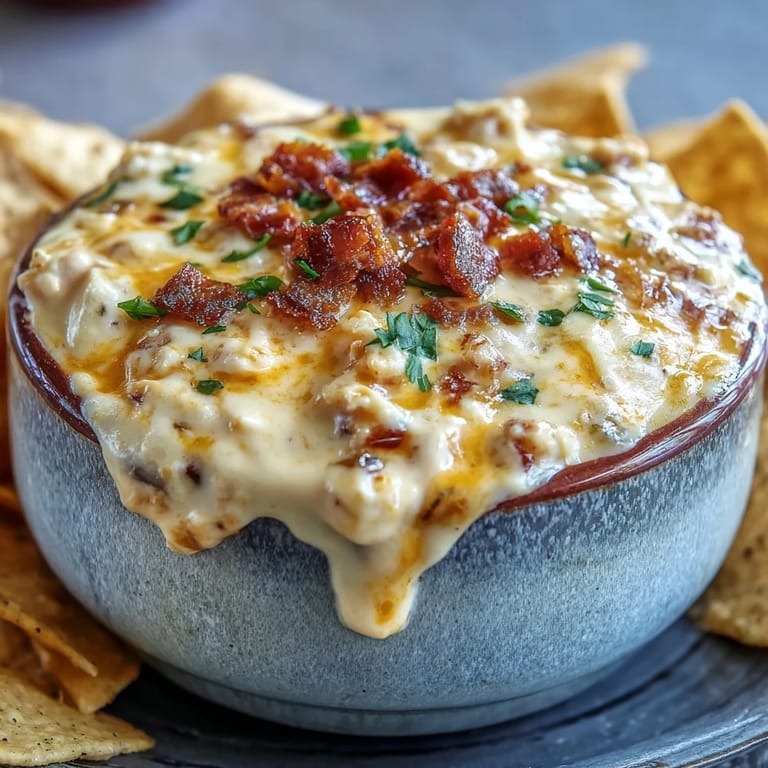 Warm Tex-Mex Queso Dip bubbling in a slow cooker, surrounded by crispy tortilla chips for easy game day dipping.