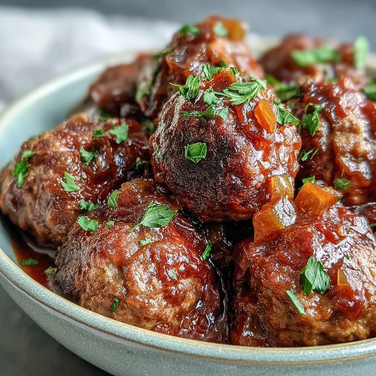 Tender slow cooker meatballs bathed in a sweet and sour sauce, perfect for party appetizers or over steamed rice.  