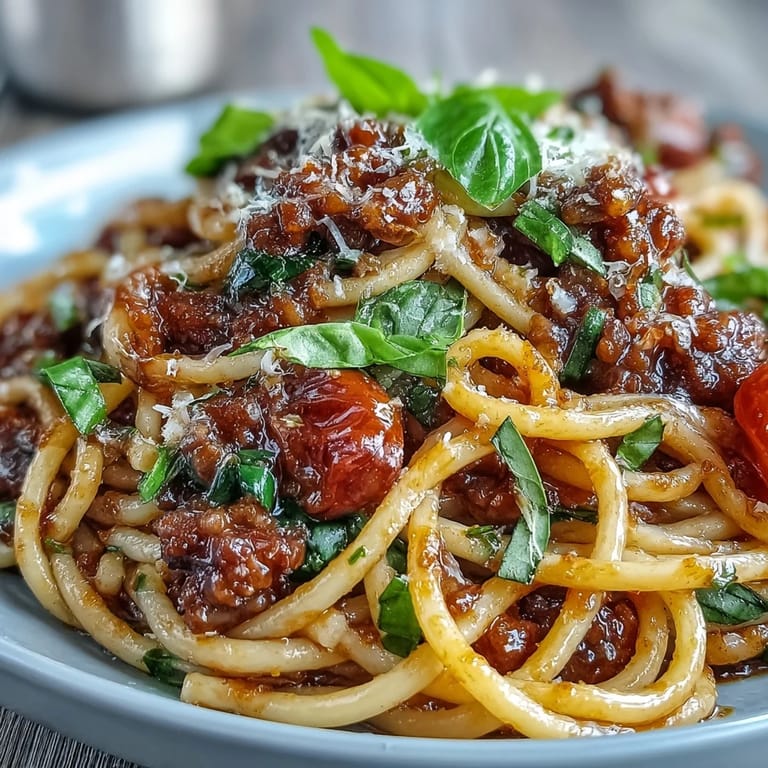 Serve Italian Drunken Noodles with grated Parmesan and a lemon wedge for a bright, savory dinner.