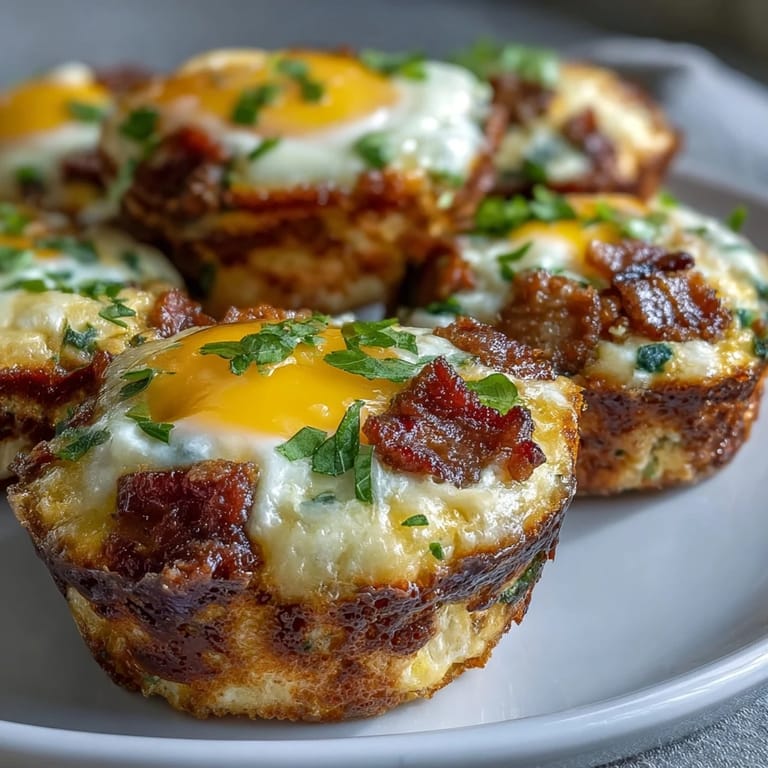 Freshly baked Breakfast Egg Muffins with cheddar and peppers, cooling on a wire rack for a quick grab-and-go morning meal.