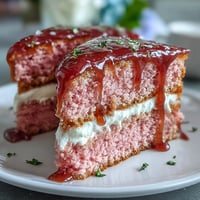 Elegant Rosé Velvet Cake showcases delicate pink layers topped with decadent cream cheese frosting.